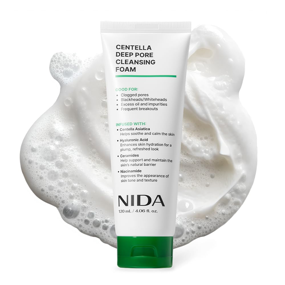 NIDA Centella Deep Pore Cleansing Foam (120ml)