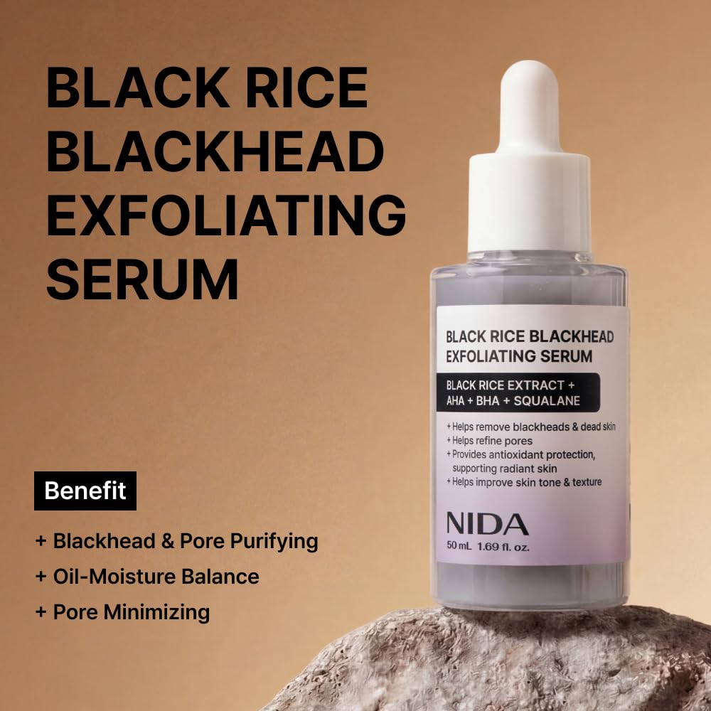 NIDA Black Rice Blackhead Exfoliating Serum (50ml)