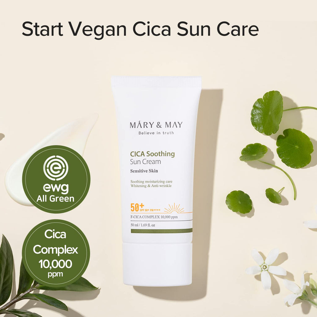 Mary&May CICA Soothing Sun Cream SPF50+ PA++++ (50ml)