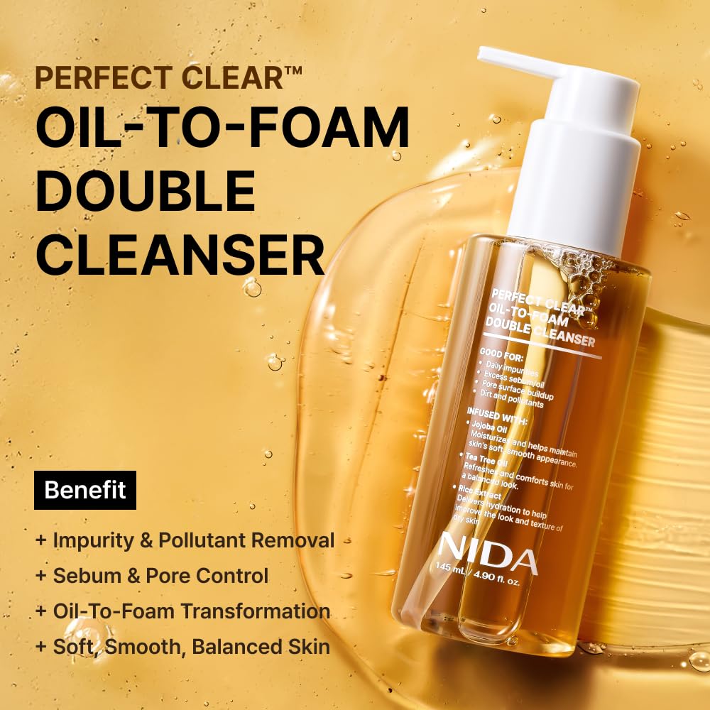 NIDA Perfect Clear Oil-to-Foam Double Cleanser (145ml)