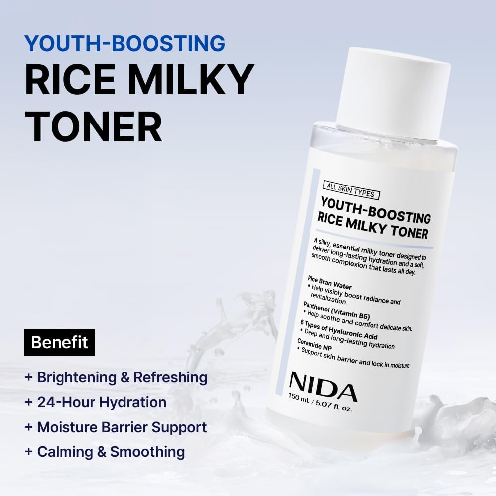 NIDA Youth-Boosting Rice Milky Toner (150ml)