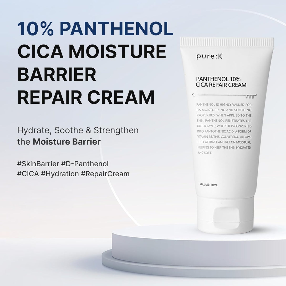 Pure:K Panthenol 10% Cica Repair Cream (80ml)