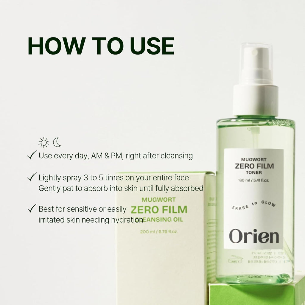 Orien Mugwort Zero Film Toner (160ml)
