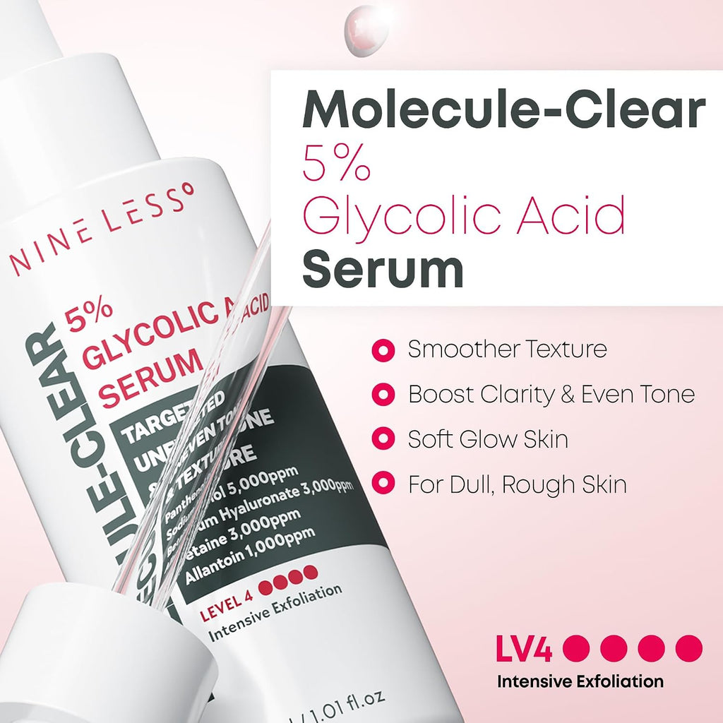 NINELESS Molecule-Clear 5% Glycolic Acid Serum (30ml)