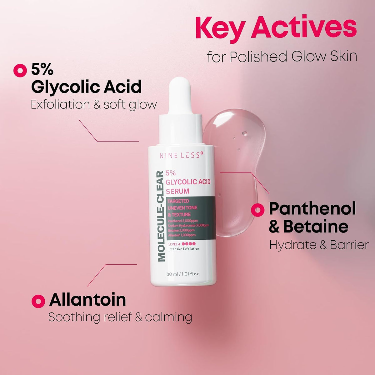 NINELESS Molecule-Clear 5% Glycolic Acid Serum (30ml)