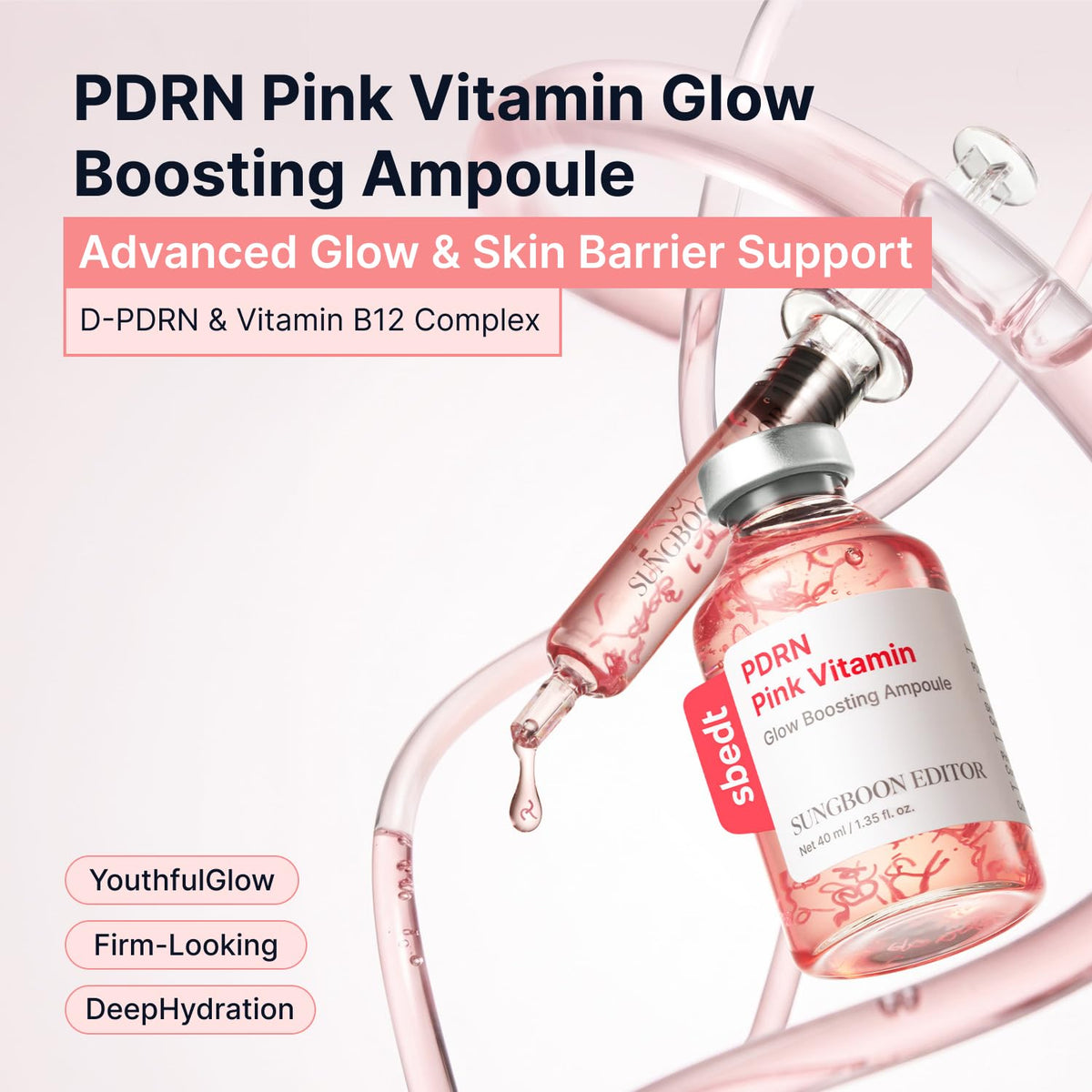 Sungboon Editor PDRN Pink Vitamin Glow Boosting Ampoule (35ml)