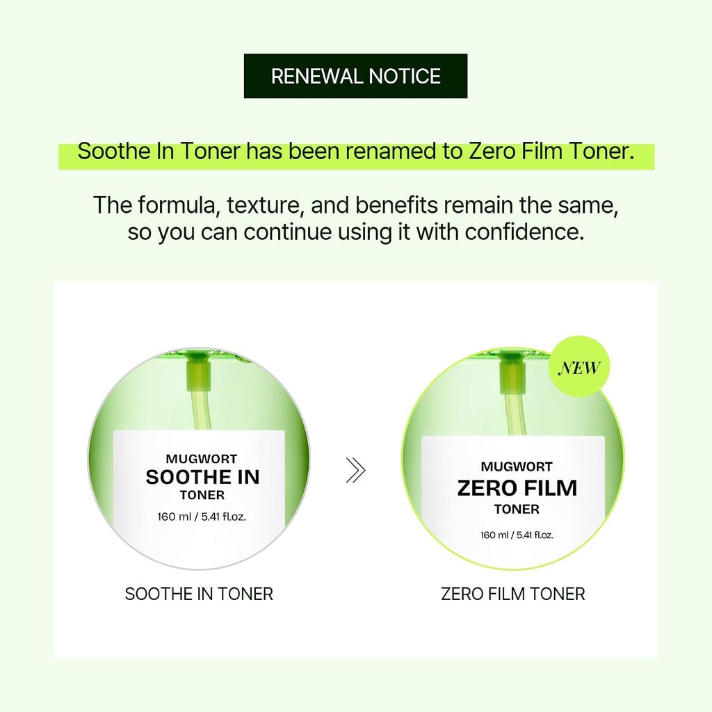 Orien Mugwort Zero Film Toner (160ml)