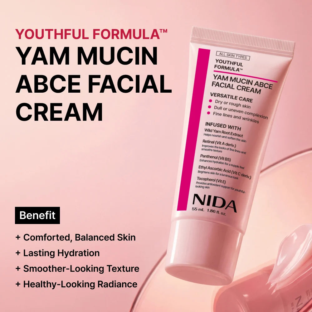 NIDA Youthful Formula Yam Mucin ABCE Facial Cream (55ml)