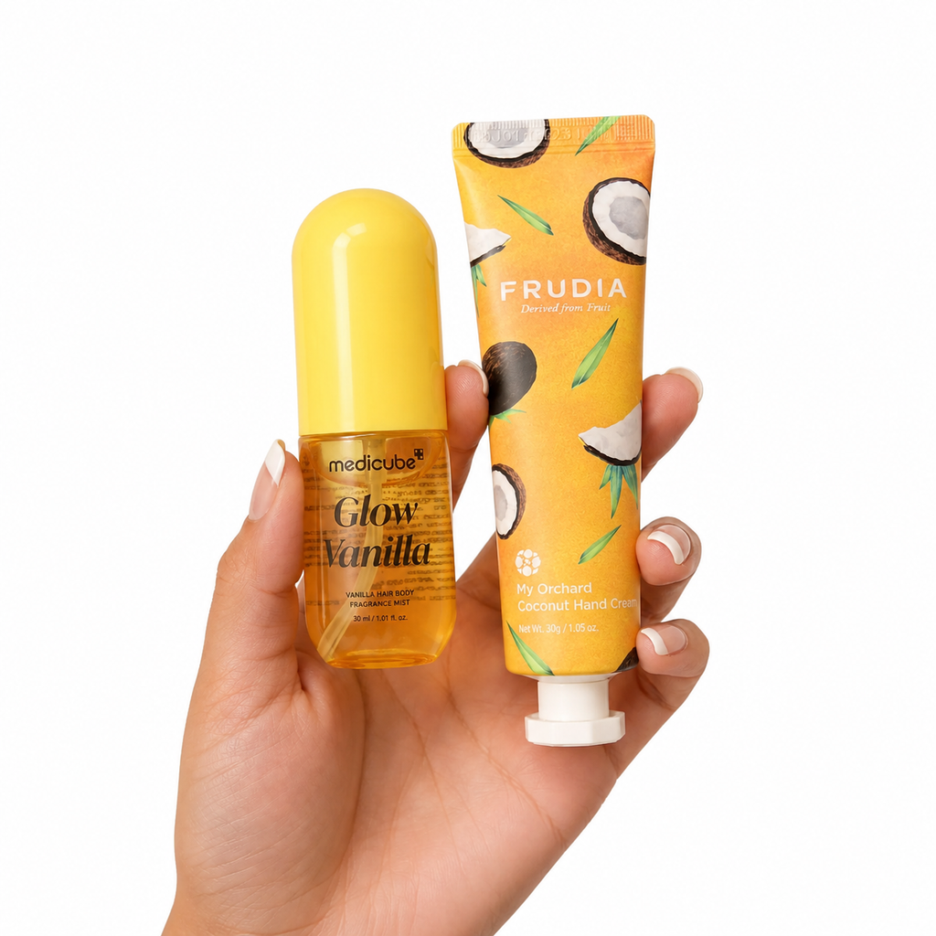 Medicube x Frudia Coconut & Vanilla Hand, Hair & Body Care Travel Duo (30g + 30ml)
