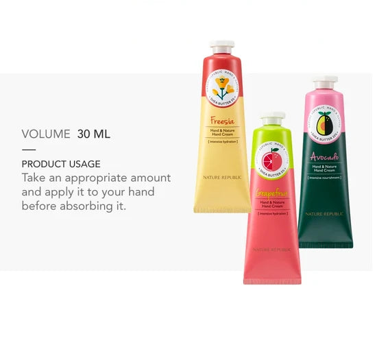 Nature Republic HAND & NATURE APPLE MANGO JELLY HAND CREAM (30g)
