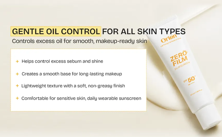 Orien Zero Film Oil Control Sunscreen (50ml)