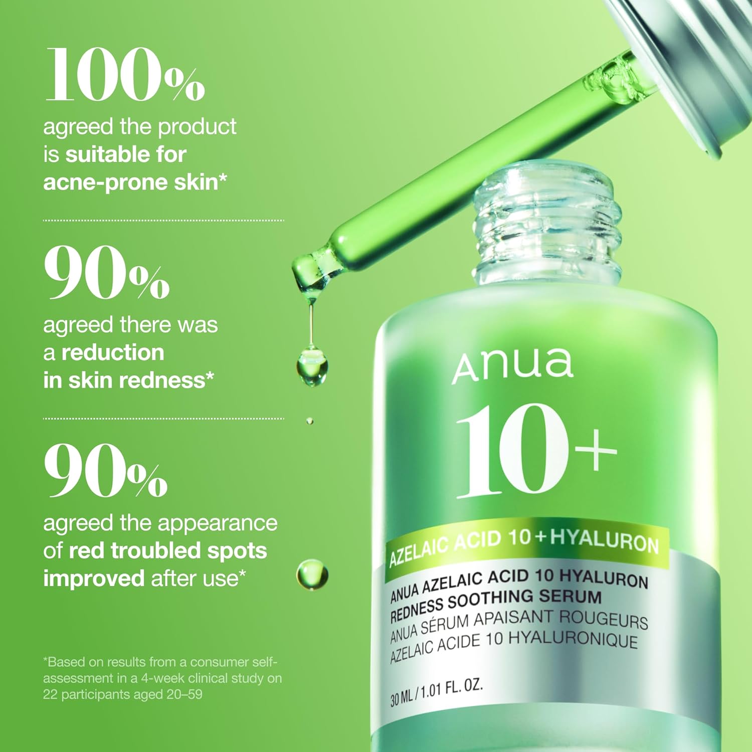 Anua Azelaic Acid 10 Hyaluron Redness Soothing Serum (30ml)