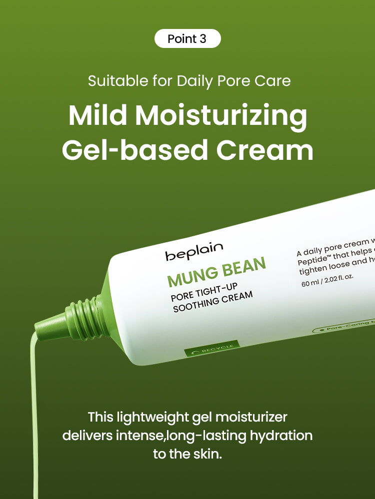 BEPLAIN Mung Bean Pore Tight-Up Soothing Cream (60ml)