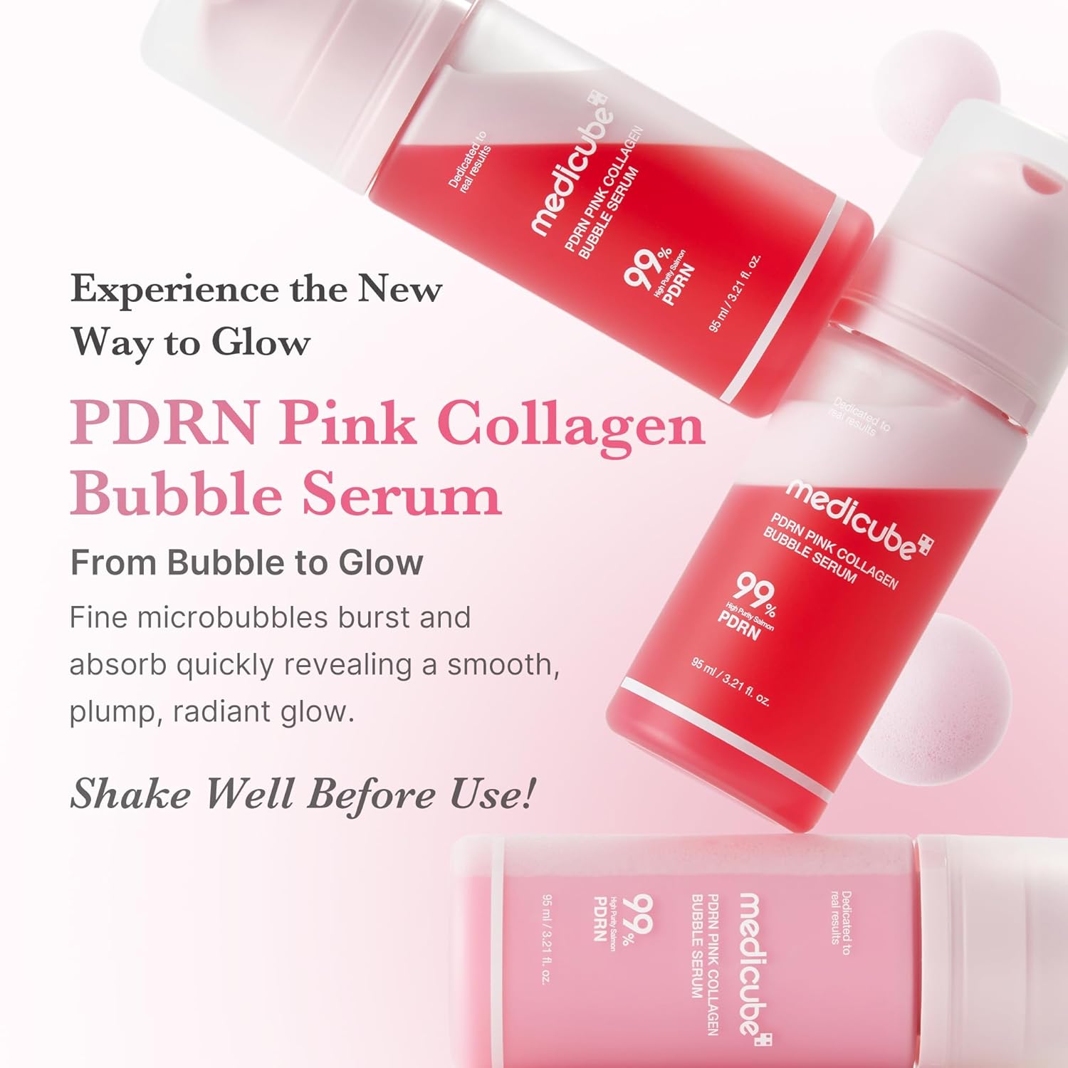 PDRN pink collagen bubble serum (95ml)