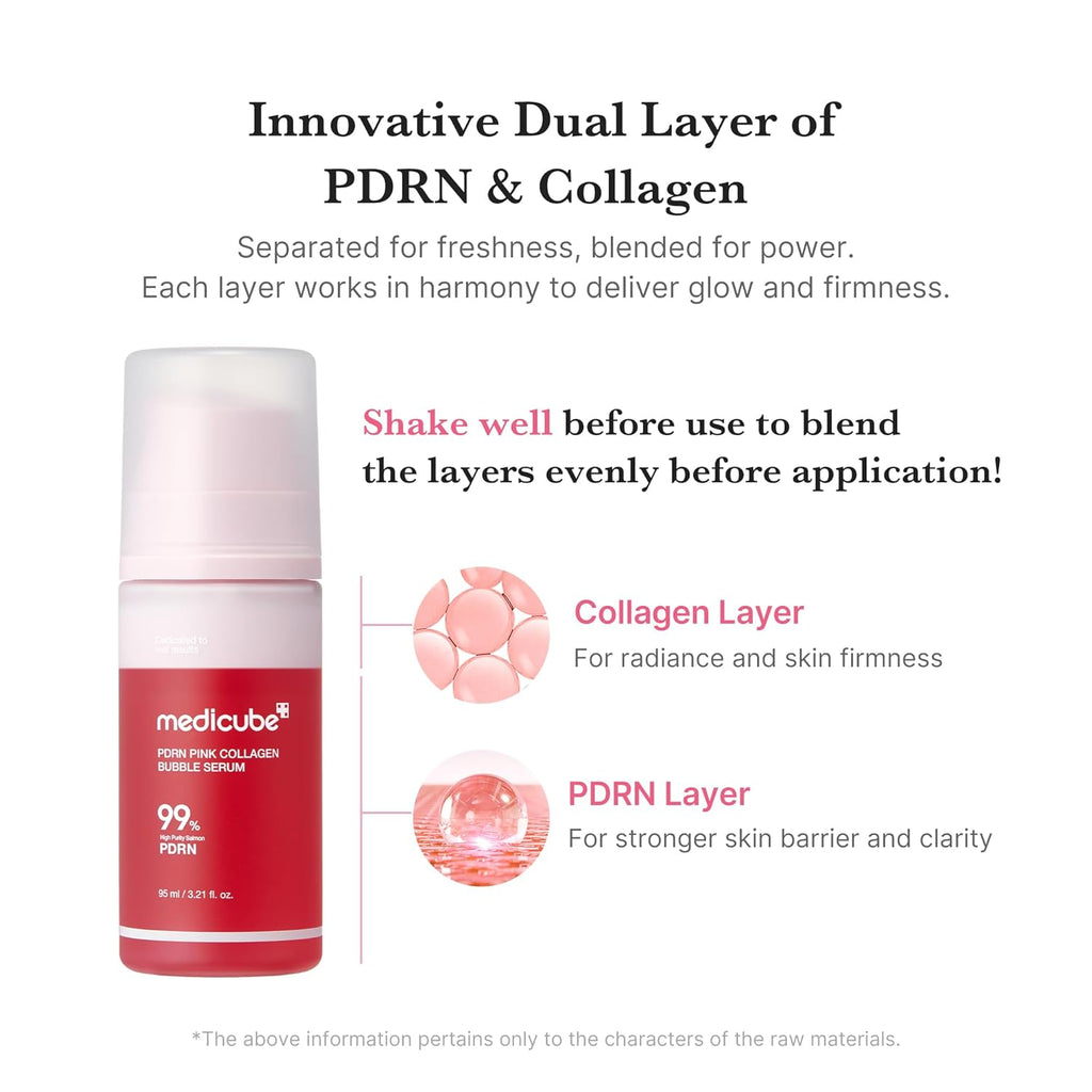 PDRN pink collagen bubble serum (95ml)