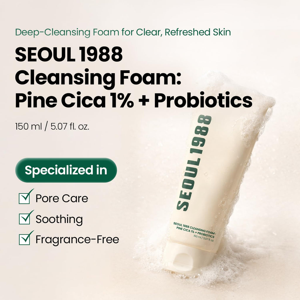 K-Secret - SEOUL 1988 Pine Cica 1% + Probiotics Cleansing Foam (150ml)
