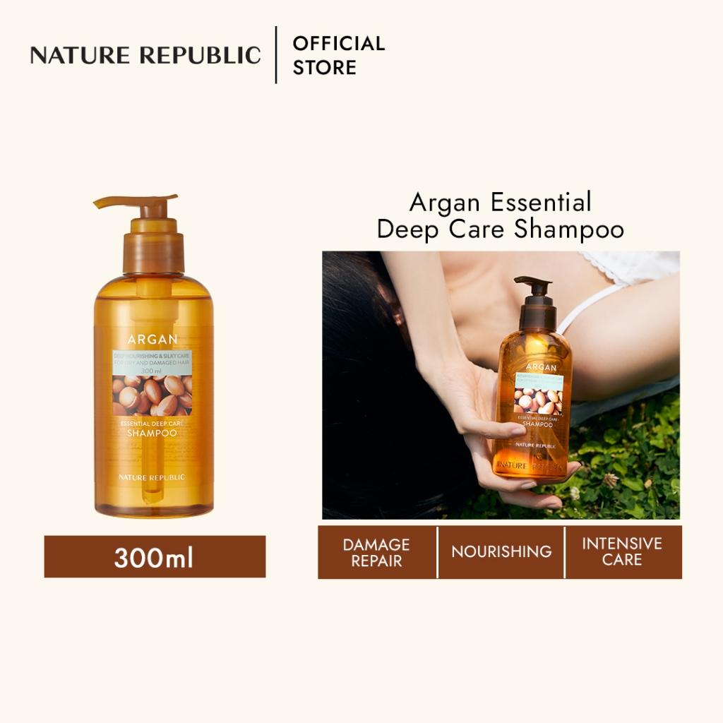 Nature Republic Argan Essential Shampoo & Conditioner Set (300ml+300ml)