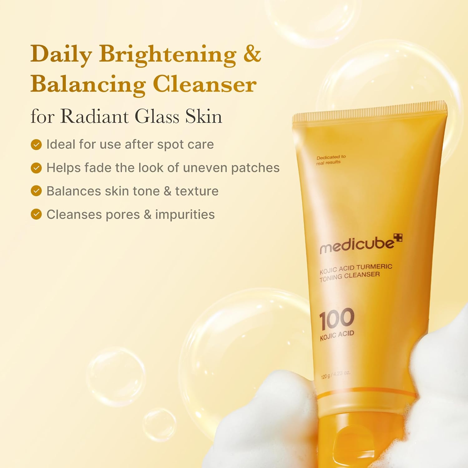Kojic acid tumeric toning cleanser (120g)
