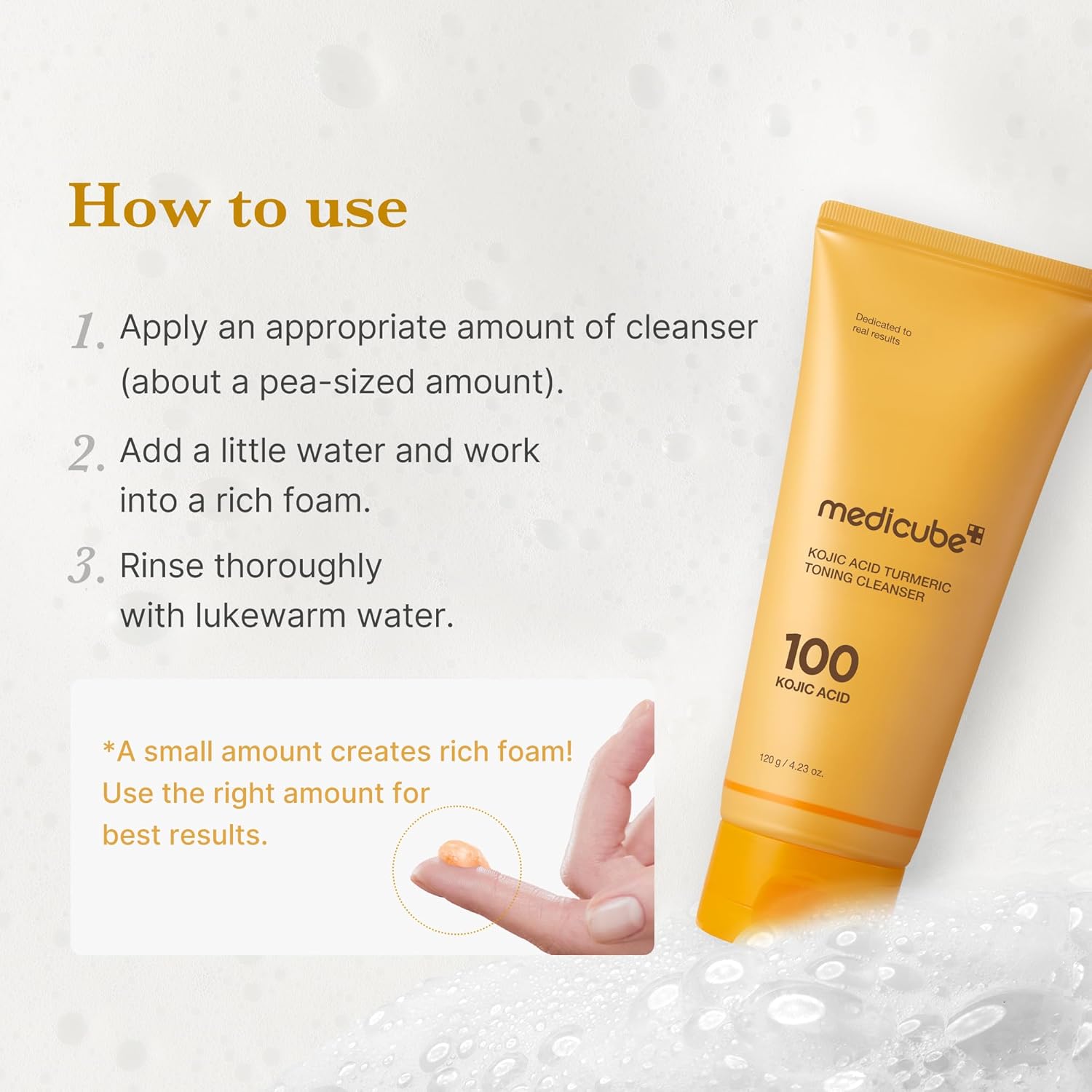 Kojic acid tumeric toning cleanser (120g)