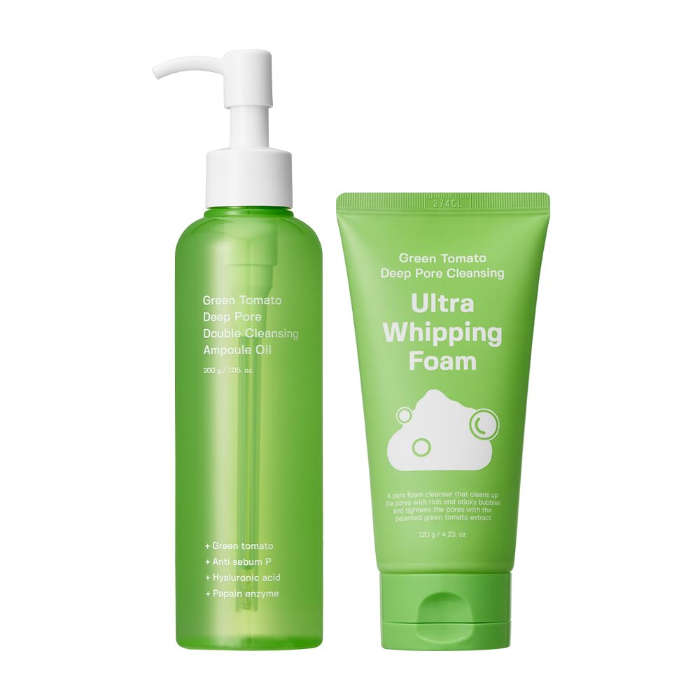 Green Tomato Deep Pore Double Cleansing Duo (200ml + 120g)
