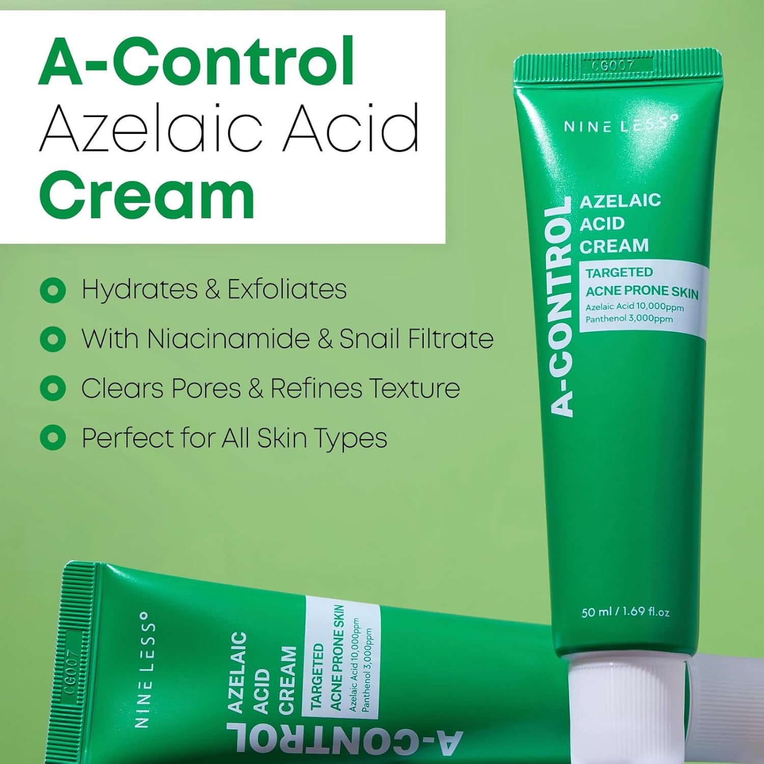 NINELESS A-Control Azelaic Acid Cream (50ml)