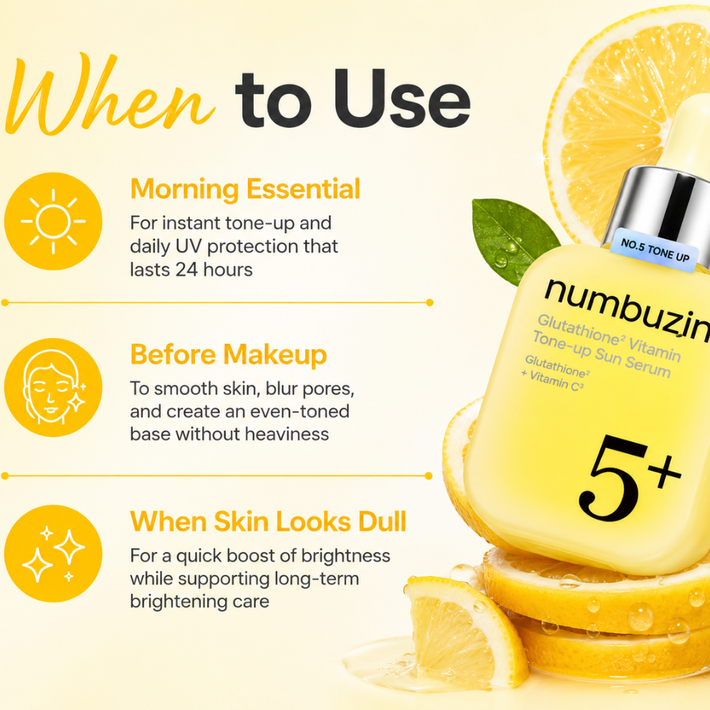 No.5 Glutathione Vitamin Tone-up Sun Serum (30ml)
