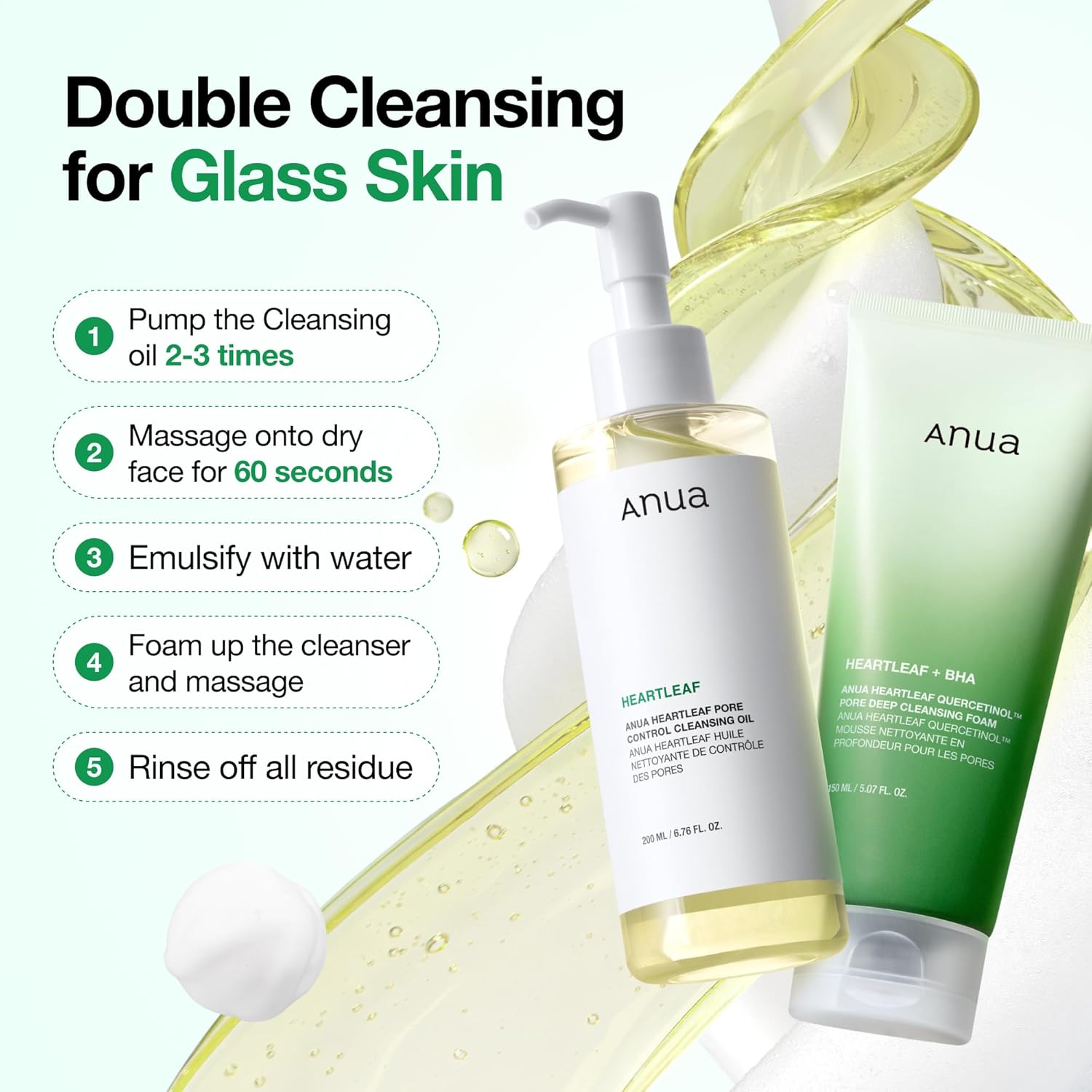 Anua Heartleaf Pore Control Double Cleansing Duo Set (350ml)