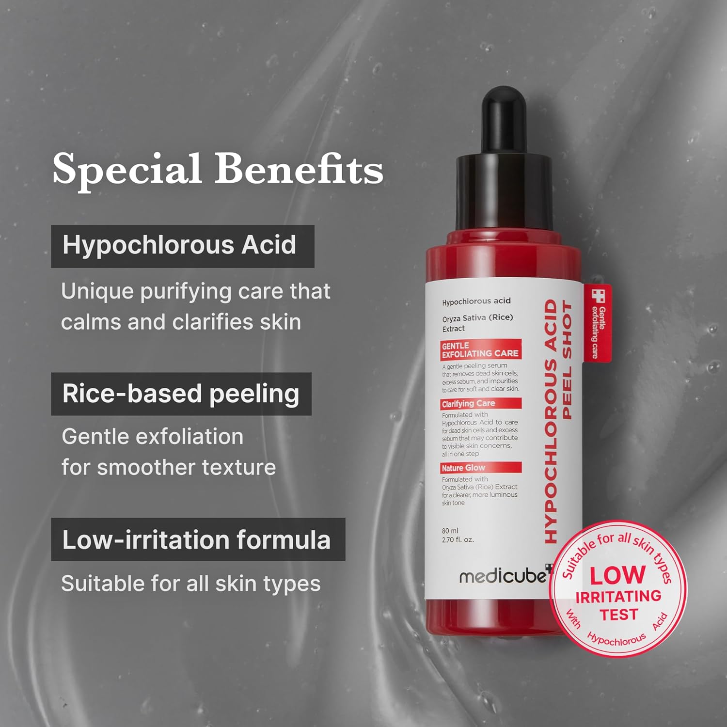 Medicube hypochlorous acid rice peel shot (80ml)