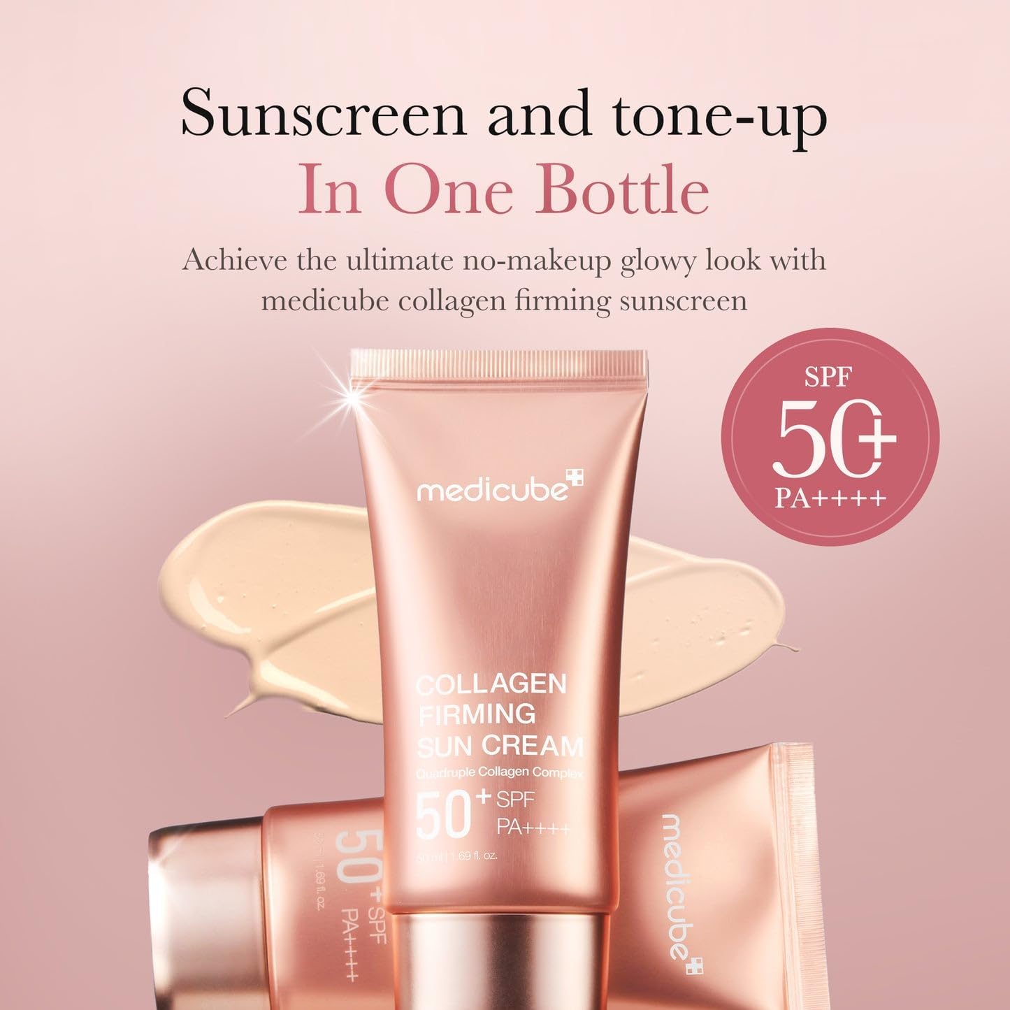 Medicube 3-in-1 Collagen Tone-up Firming Sun Cream SPF 50+ PA++++ (50ml)