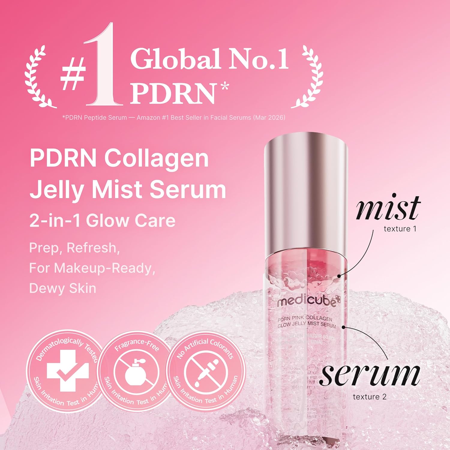 PDRN pink collagen glow jelly mist serum (100ml)