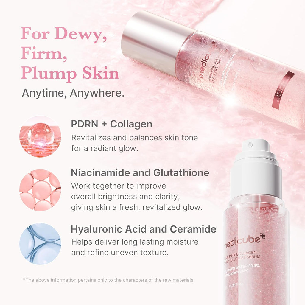 PDRN pink collagen glow jelly mist serum (100ml)