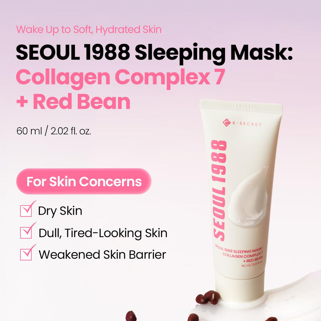 K-Secret SEOUL 1988 Collagen Complex 7 + Red Bean Sleeping Mask (60ml)