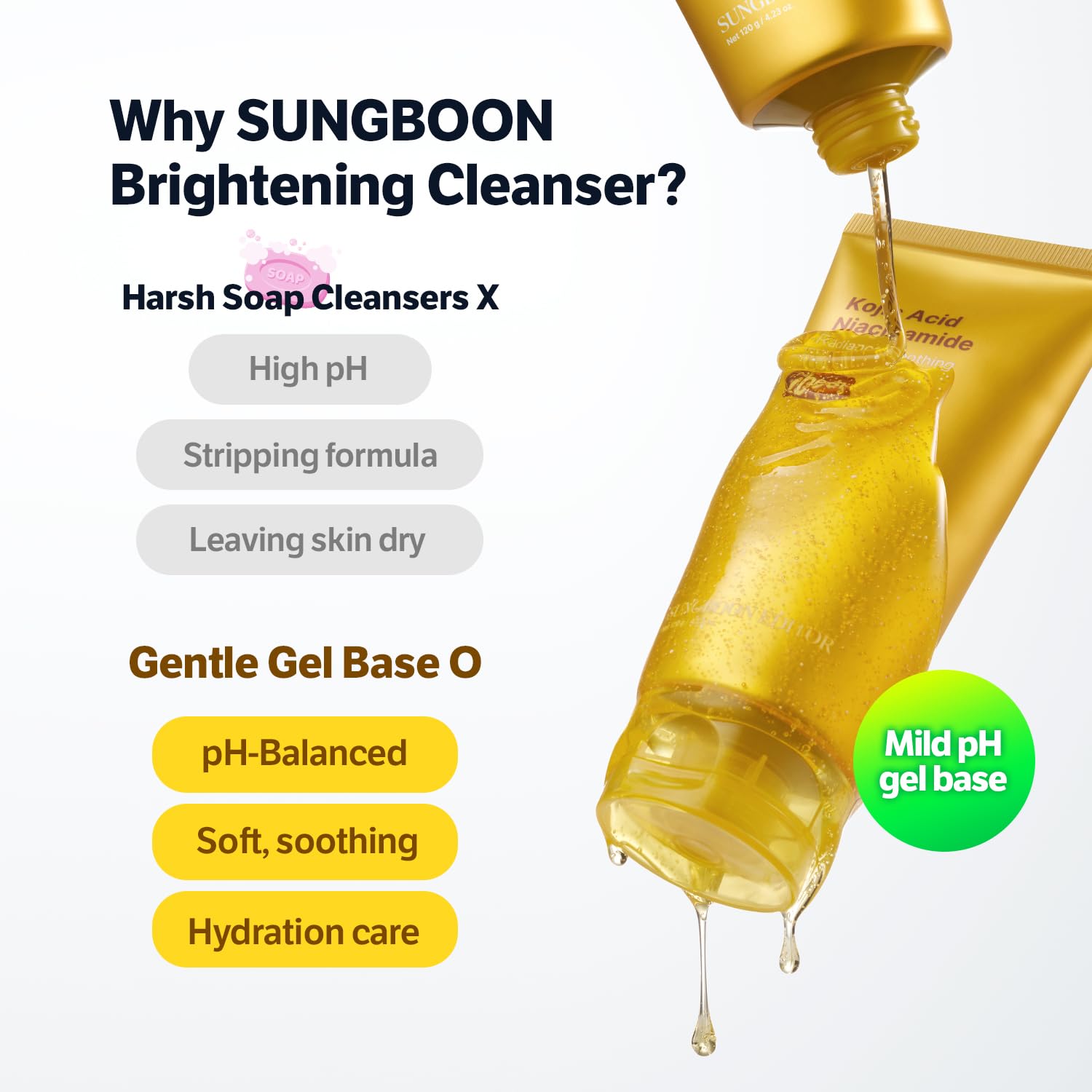Kojic Acid Niacinamide Soothing Gel Cleanser (120g)