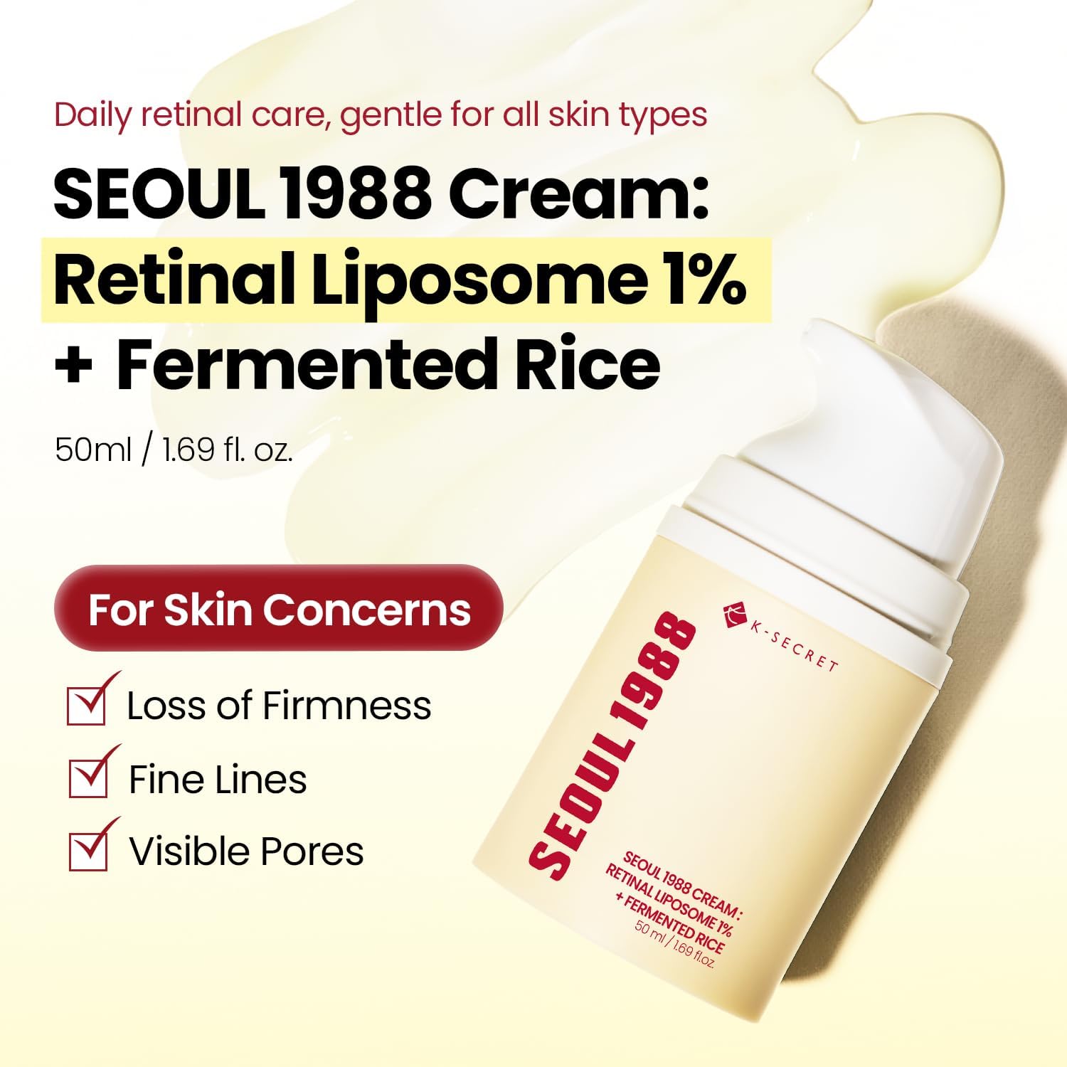 K-Secret SEOUL 1988 Retinal Liposome 1% + Fermented Rice Cream (50ml)
