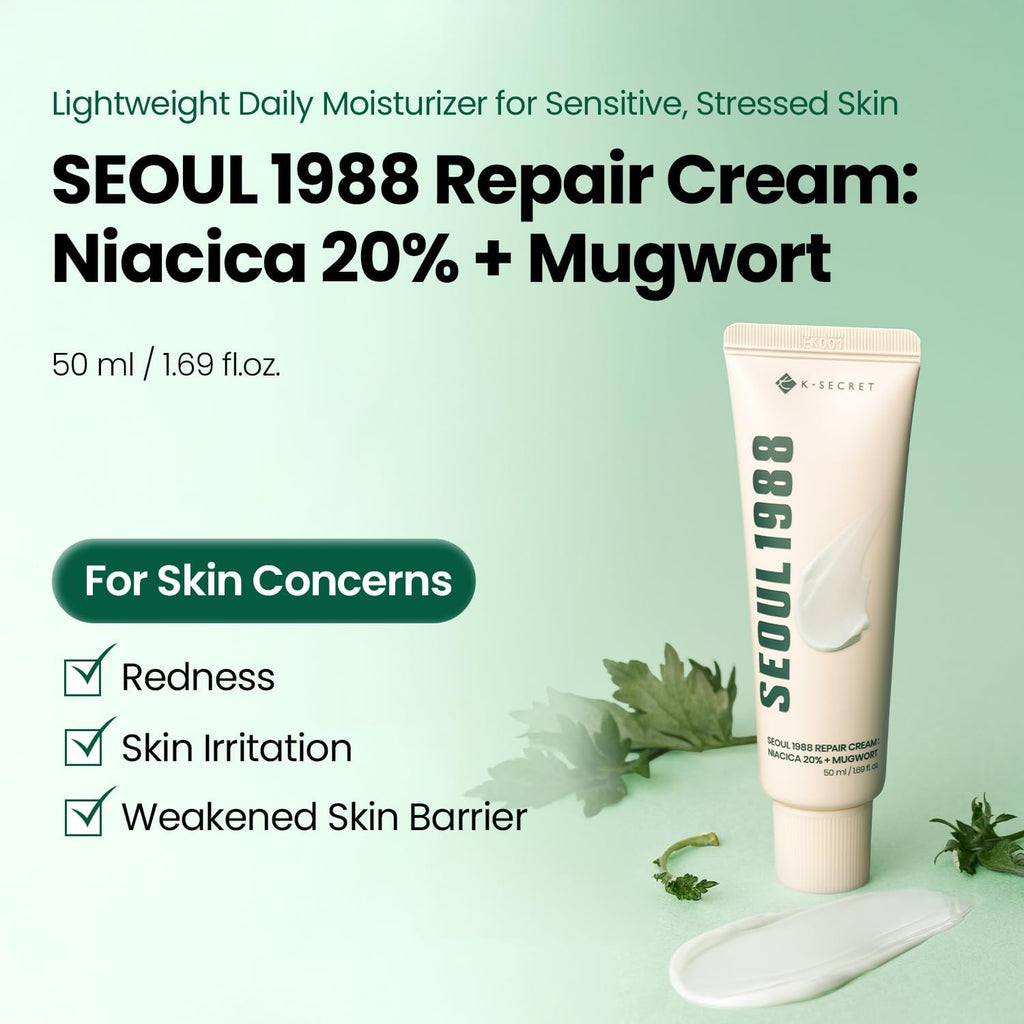 K-Secret SEOUL 1988 Niacica 20% + Mugwort Repair Cream (50ml)