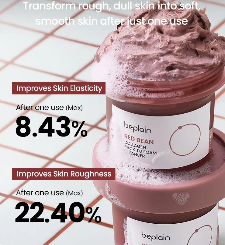 BEPLAIN Red Bean Collagen Pack to Foam Cleanser (100ml)