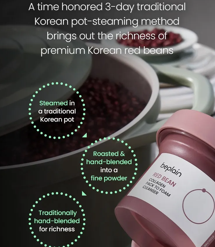 BEPLAIN Red Bean Collagen Pack to Foam Cleanser (100ml)
