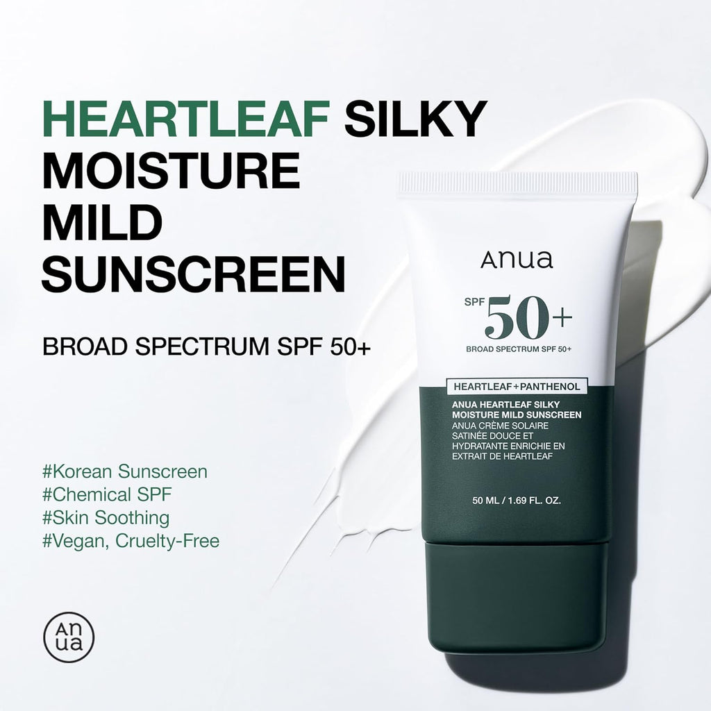 Anua Heartleaf Silky Moisture Sun Cream SPF 50+ PA++++ (50ml)