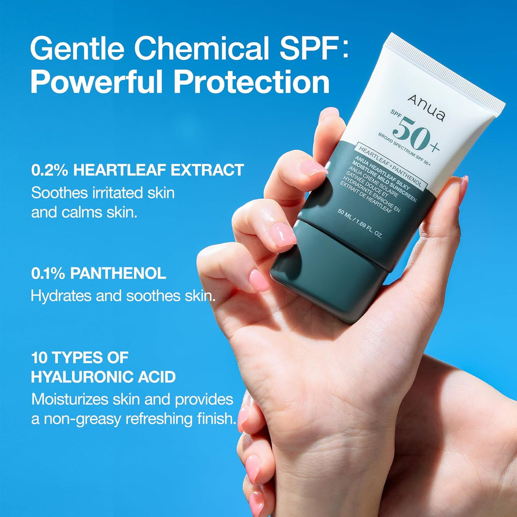 Anua Heartleaf Silky Moisture Sun Cream SPF 50+ PA++++ (50ml)