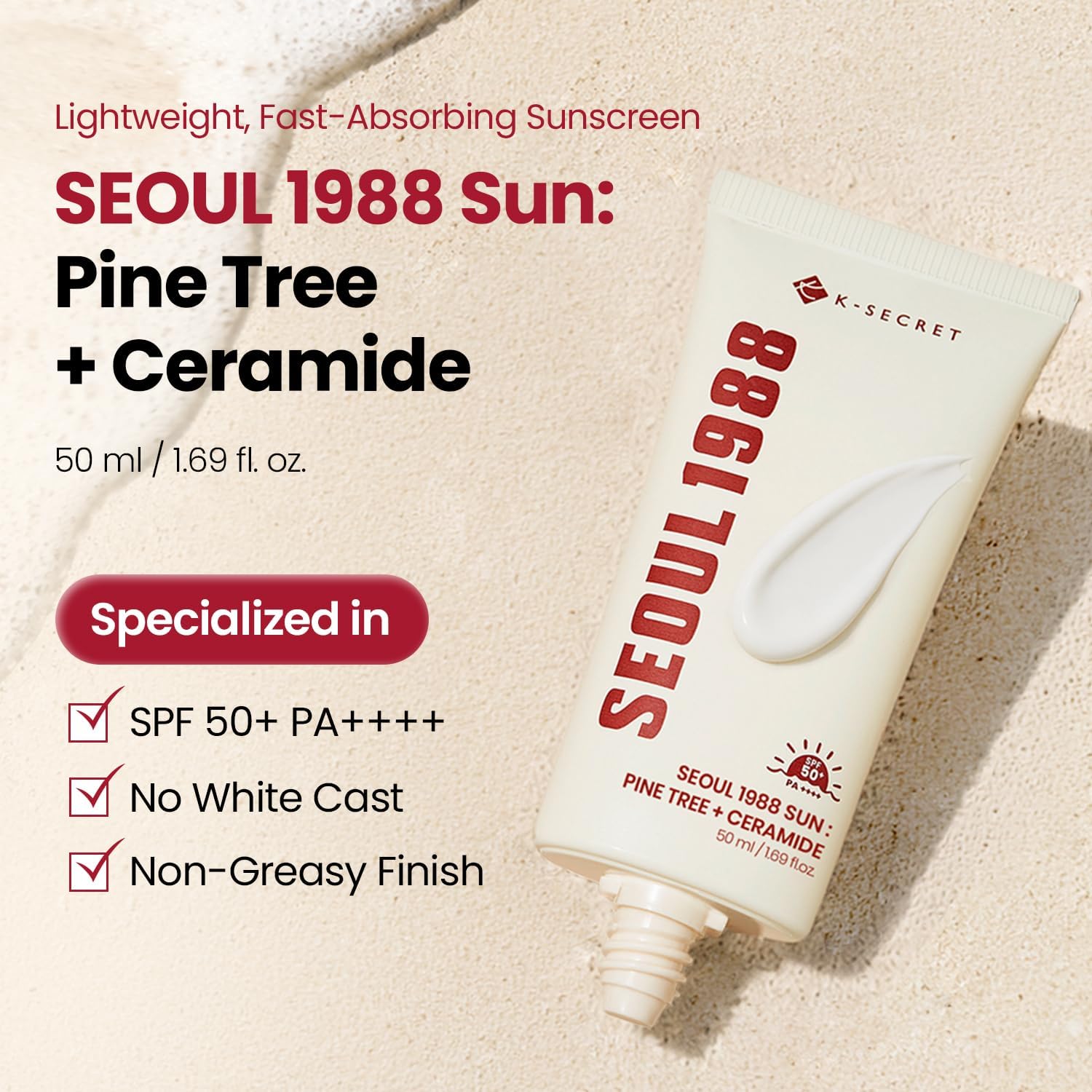 K-Secret SEOUL 1988 Sunscreen SPF50+ PA++++ (50ml)