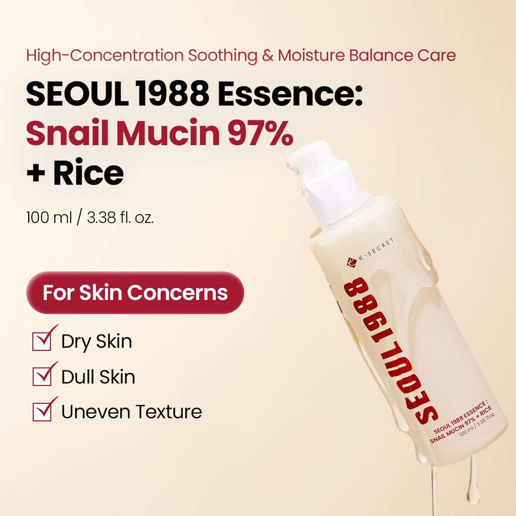 K-Secret SEOUL 1988 Snail Mucin 97% + Rice Essence (100ml)