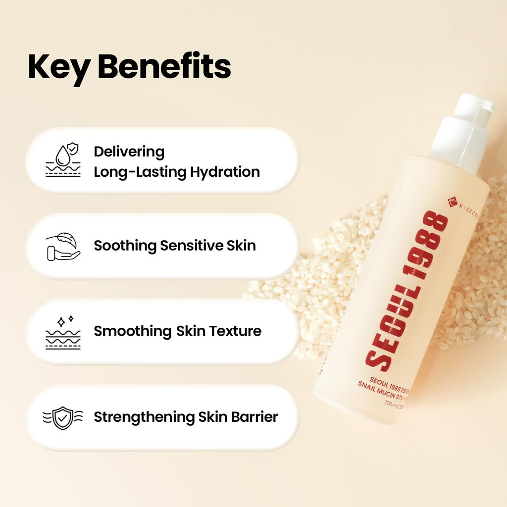 K-Secret SEOUL 1988 Snail Mucin 97% + Rice Essence (100ml)