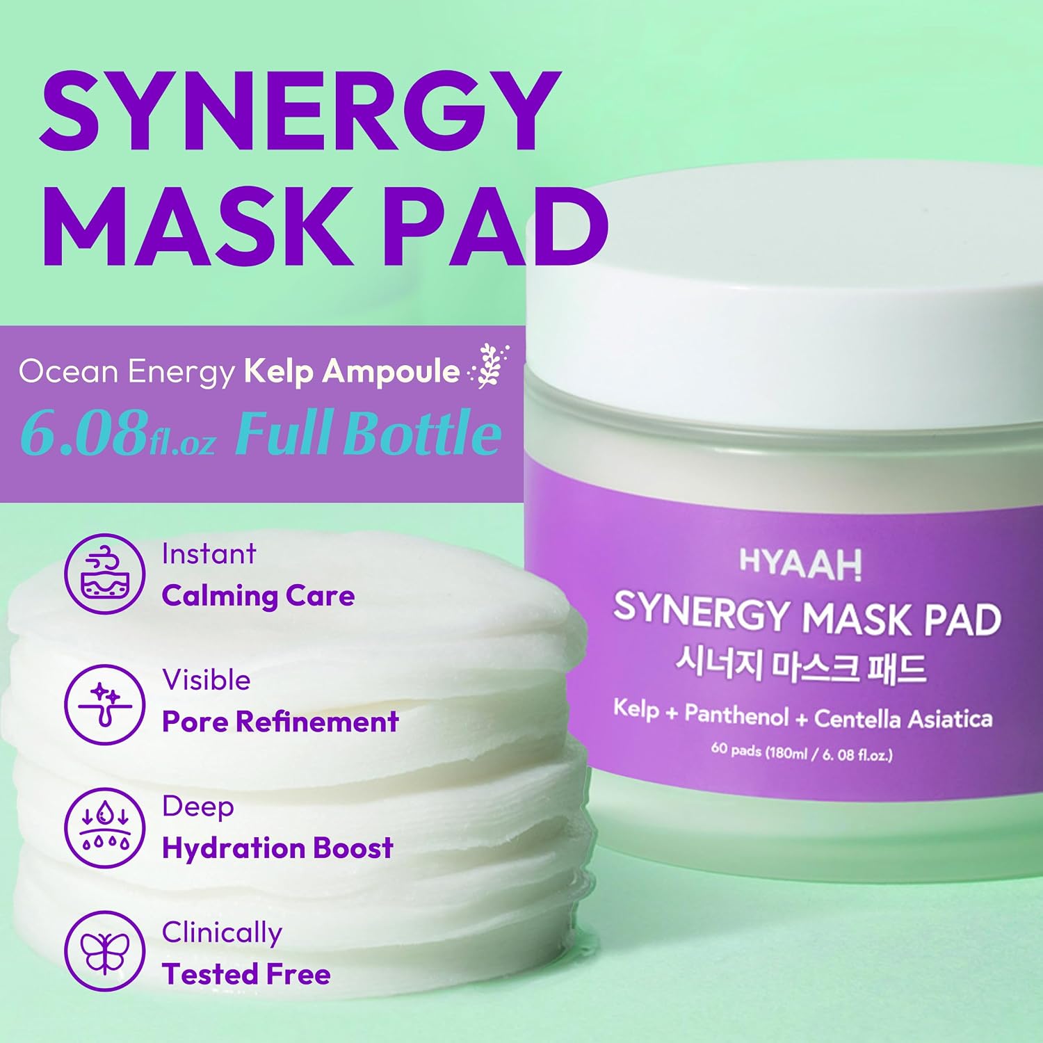 HYAAH Synergy Mask Pads 180ml (60 pads)