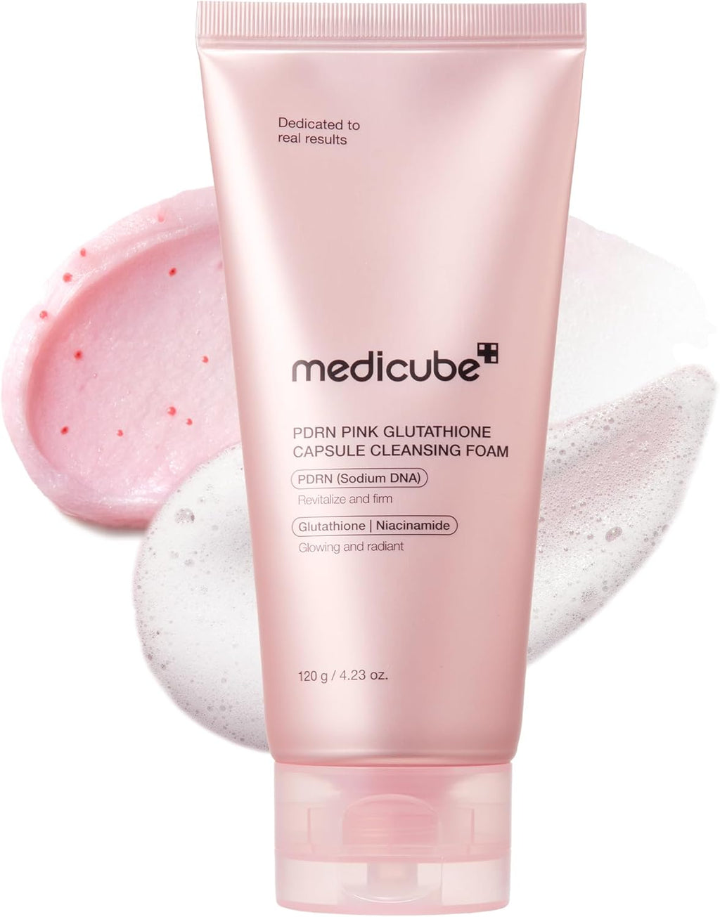 PDRN pink glutathione capsule cleansing foam (120g)