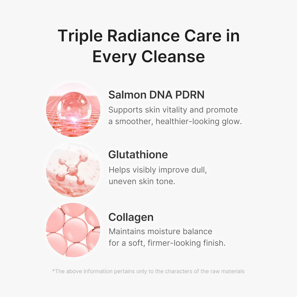 PDRN pink glutathione capsule cleansing foam (120g)