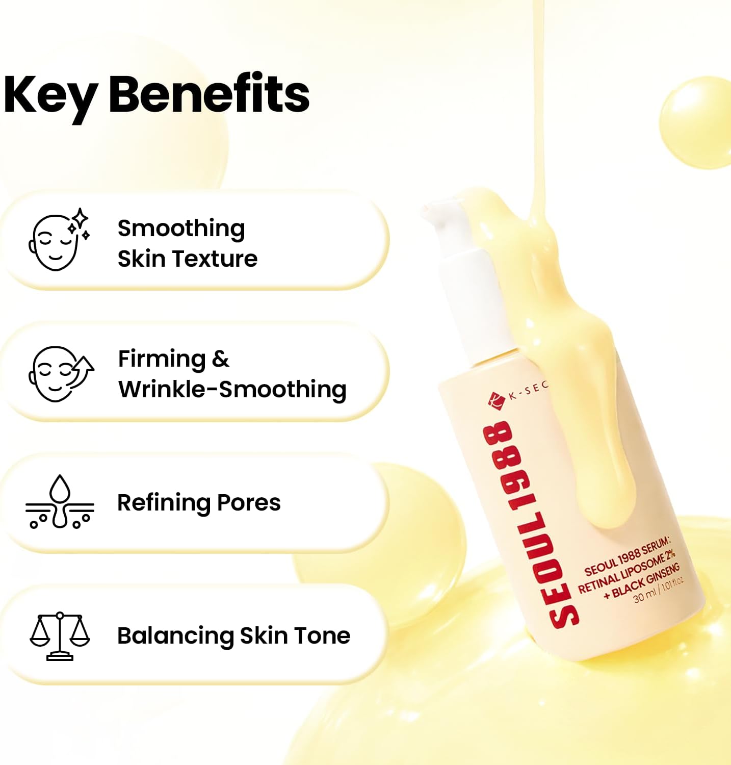 K-Secret SEOUL 1988 Retinal Liposome 2% + Black Ginseng Serum (30ml)