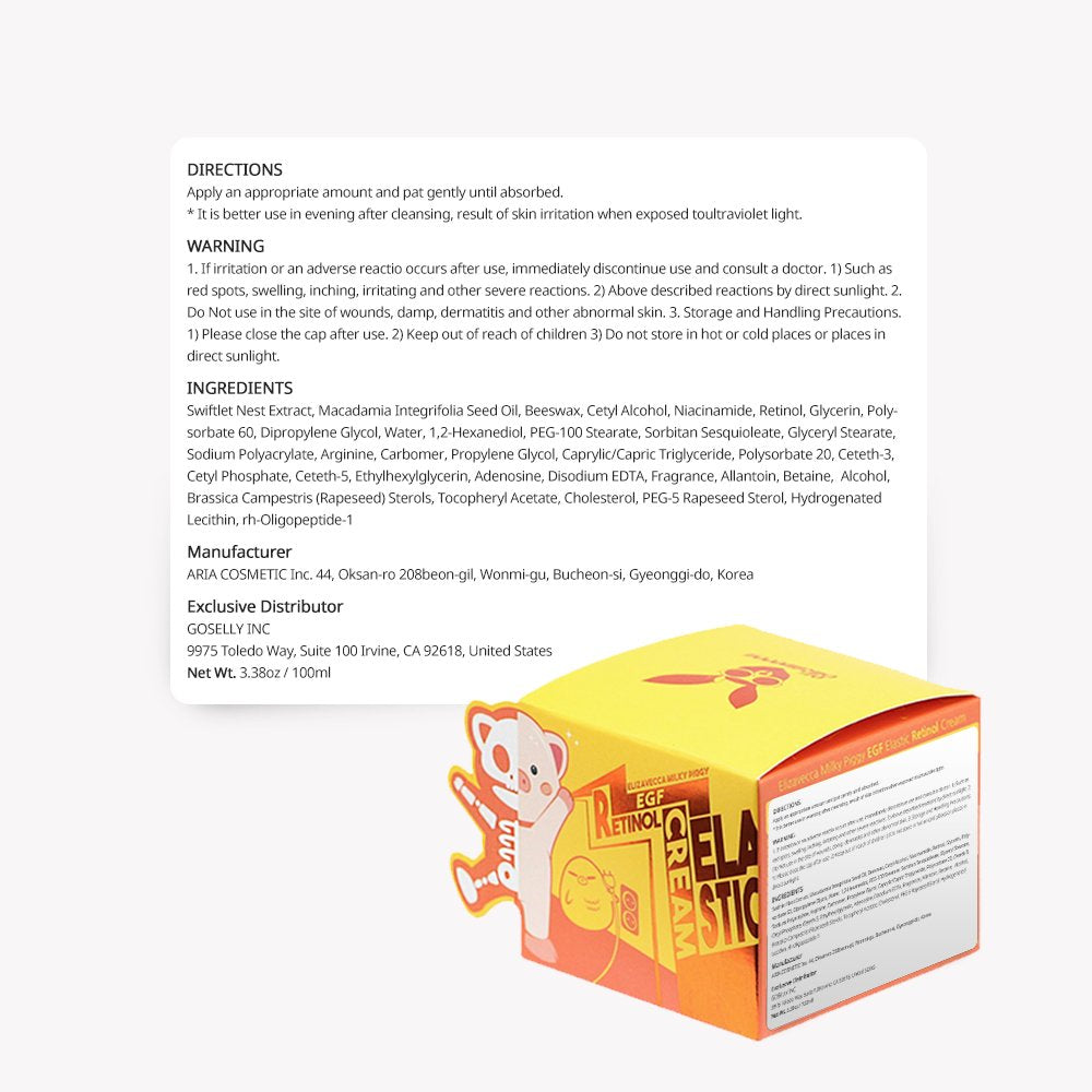 Elizavecca Milky Piggy EGF Elastic Retinol Cream (100ml)
