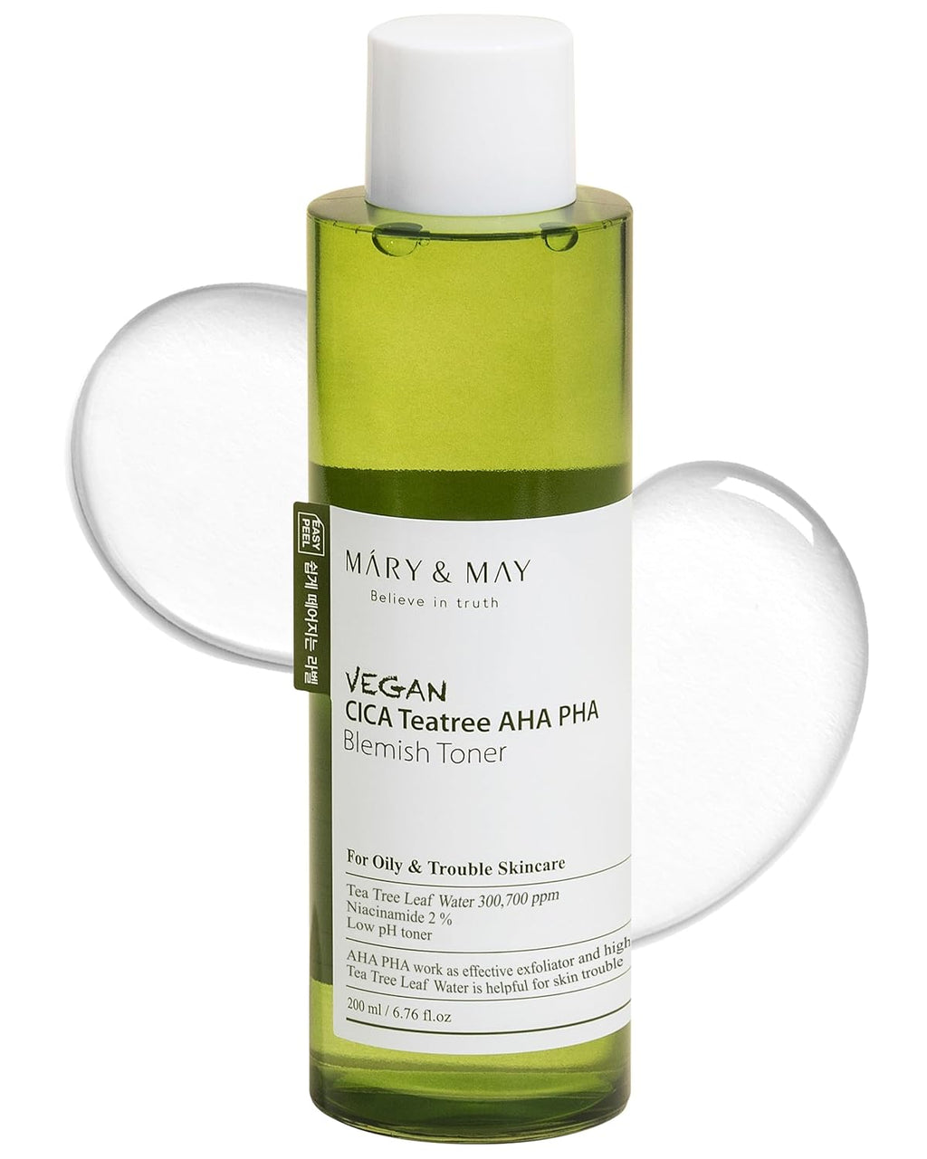Mary&May  Vegan CICA Tea Tree AHA PHA Toner (200ml)