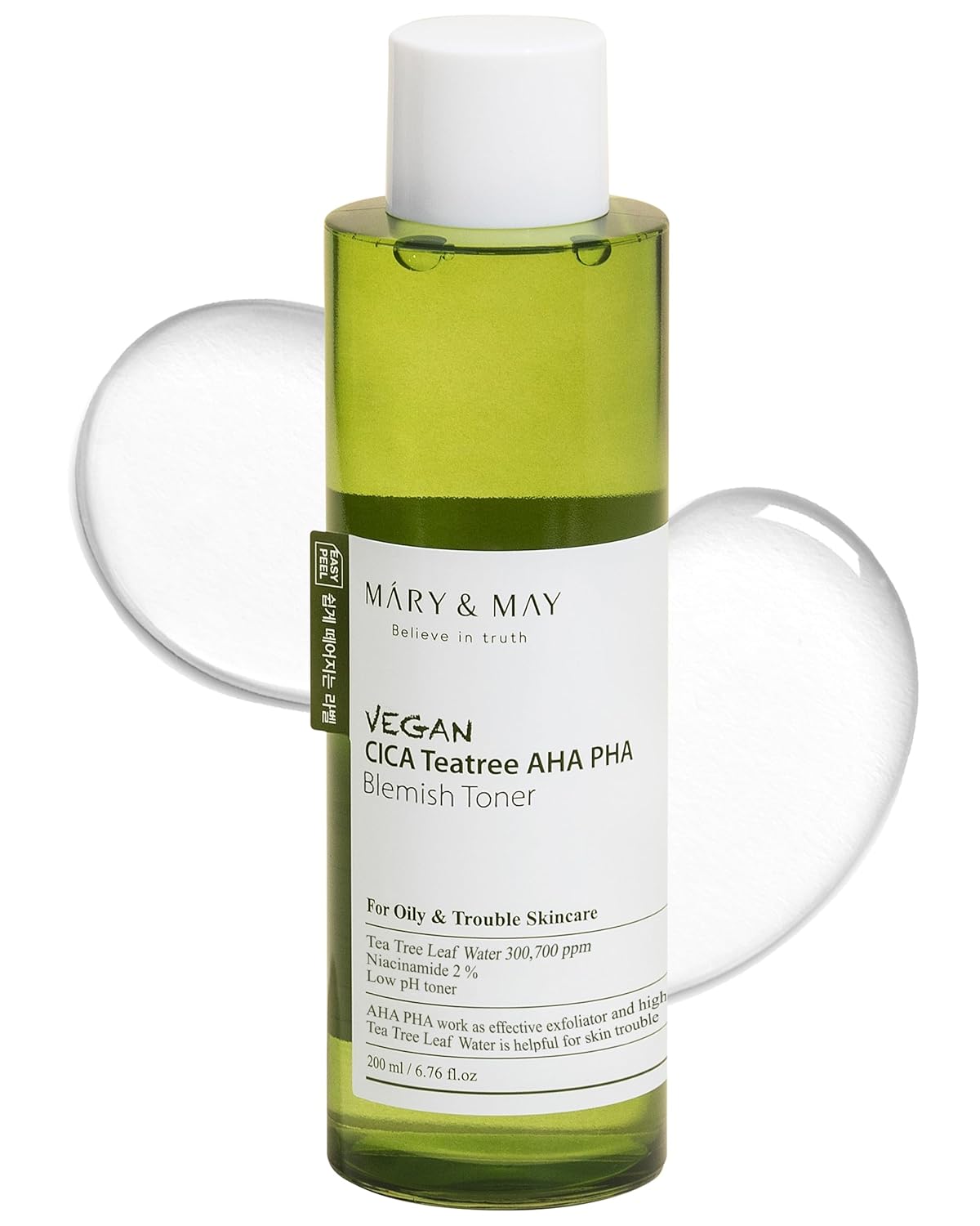 Mary&May  Vegan CICA Tea Tree AHA PHA Toner (200ml)