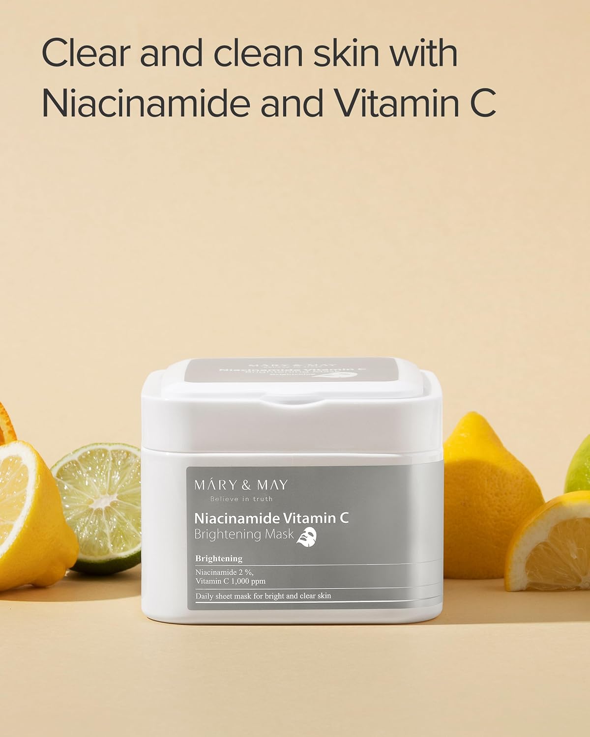 Mary&May Niacinamide Vitamin C Brightening Sheet Masks (30pc)